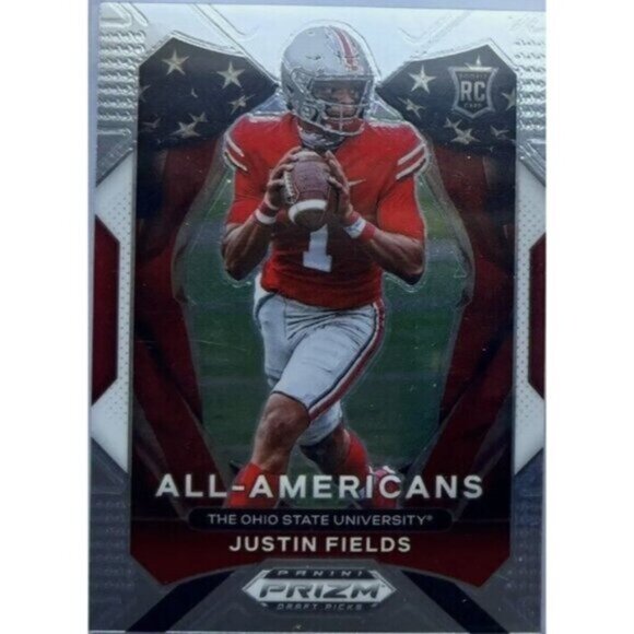 Justin Fields 2021 Panini Prizm Draft Picks All-Americans Rookie Card RC #192 - Picture 1 of 2